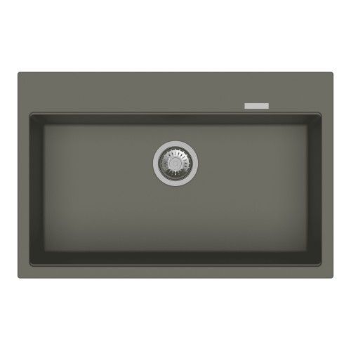 Carysil Waltz 780 31 x 20 Inch Quartz Single Bowl Kitchen Sink Concrete