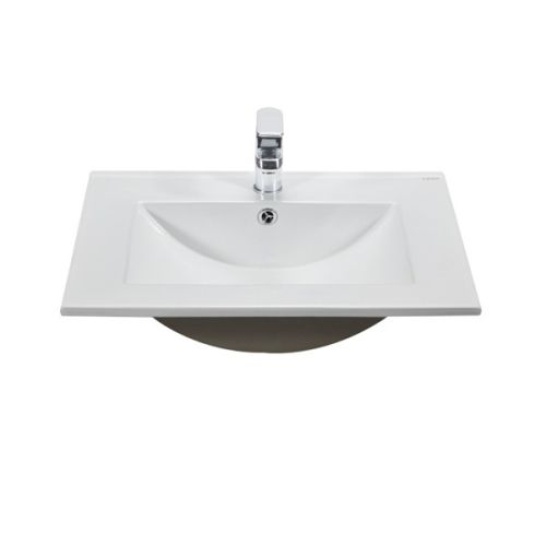 Cera Chester Semi-Counter Wash Basin with Integrated Counter - 615 x 470 mm, Snow-White (S2030120)