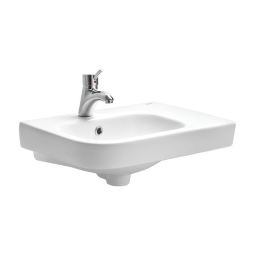 Cera Corren Wash Basins With Built-In Counter with Right Platform Snow-White