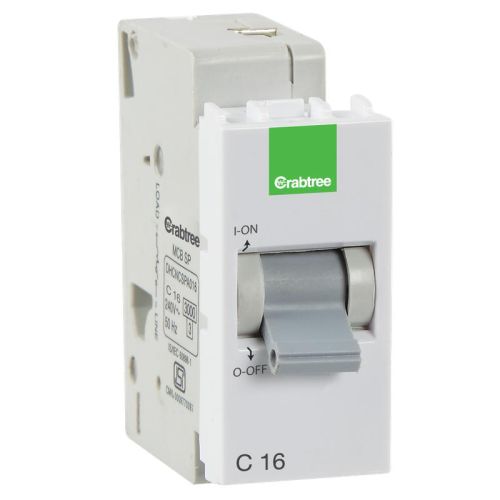 Crabtree Signia 16 A Sp Mini Mcb ‘C’ Series 3 Ka White