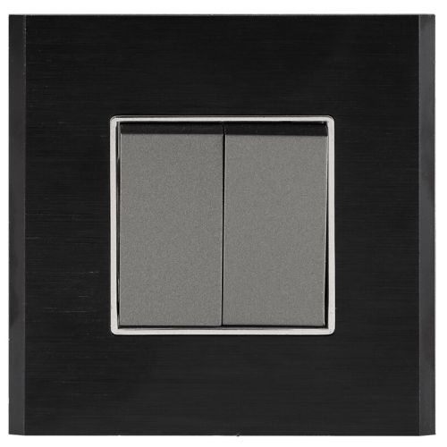 Crabtree Signia Grande Charcoal Black Metal Outer Plate