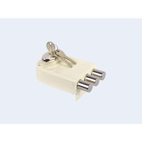Europa Main Door Lock (IN) Ivory Nickel 8123
