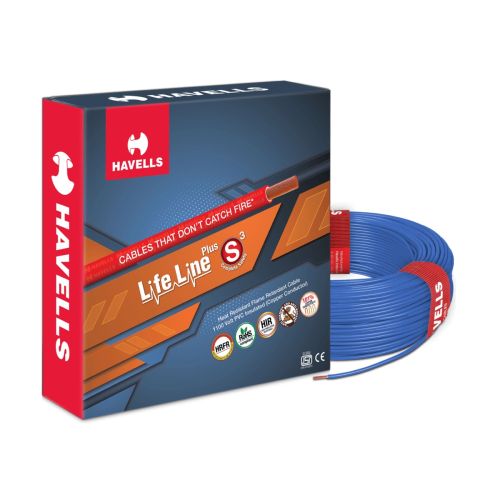Havells Life Line Plus S3 Hrfr Cables 1.0 Sq Mm 90 M Blue