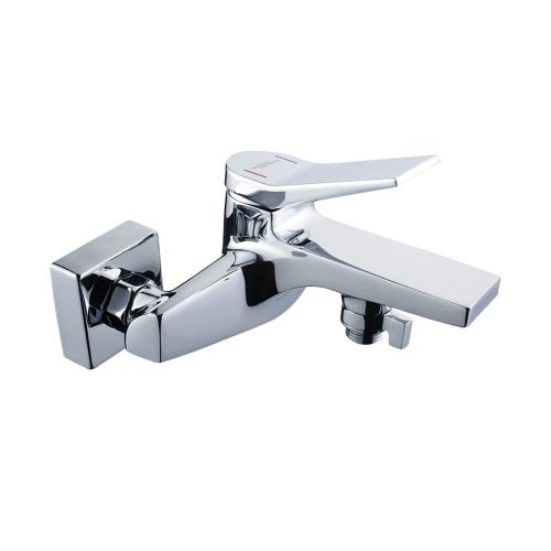 Hindware Edge Single Lever Bath & Hand Shower Wall Mixer (With Tip Ton) Chrome F410018
