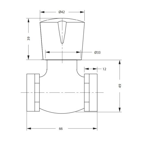 Hindware Contessa Neo Exposed Part Kit For Concealed Stop Cock (With Sleeve, Handle & Flange)