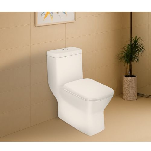 Hindware Element One Piece Toilet S 100 69 x 36 x 74 cm Star White (92085)