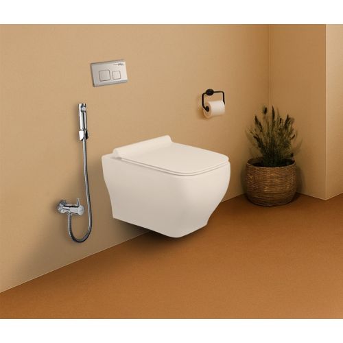 Hindware Marina Edge Rimless Wall Mount Toilet Star White 92637