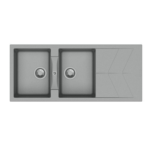 Carysil Quartz Jazz D200 46 x 20 Inch Croma Double Bowl Kitchen Sink with Drainer