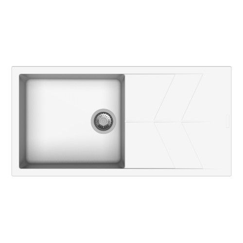 Carysil Quartz Jazz D100L 40 x 20 Inch Snova Single Bowl Kitchen Sink with Drainer