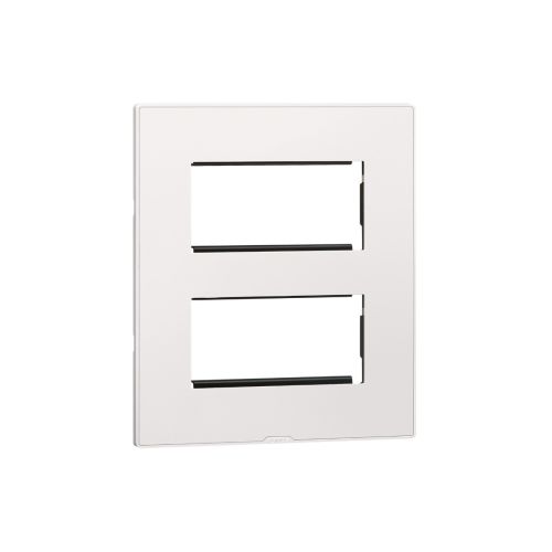 Legrand Myrius 8 Module Vertical Cover Plate with Support Frame (White) - New Nextgen Design - 4x2 Grid (V)