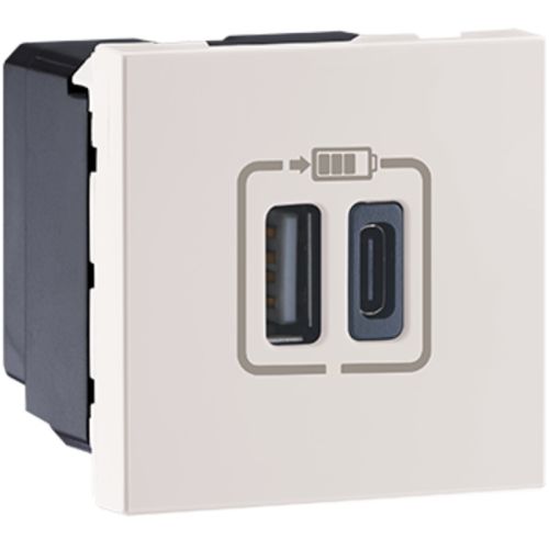 Legrand Myrius USB Charger 3000 MA 2 Mod Type A & C White