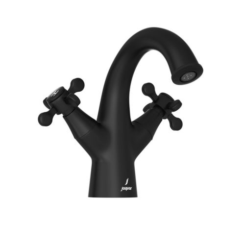 Jaquar Queen’s Prime Central Hole Basin Mixer - Black Matt Finish - Single Lever Wash Basin Tap - QQP-BLM-7167BPM