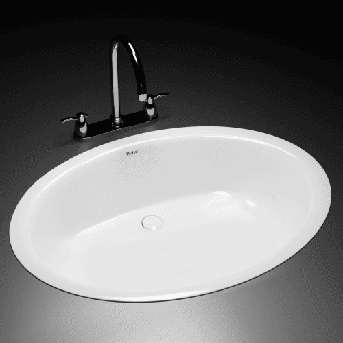 Ruhe Collar Undermount Wash Basin White