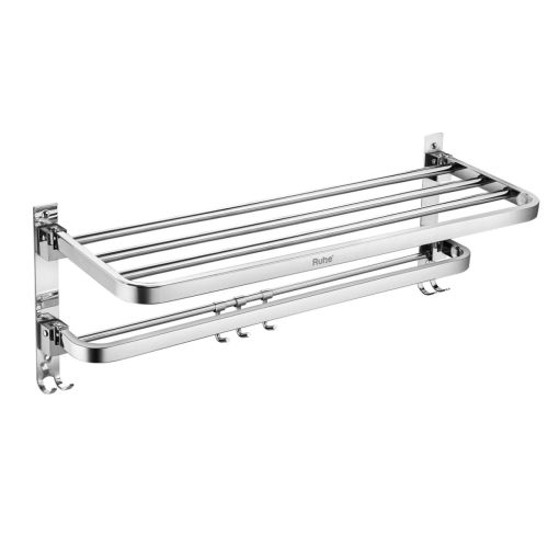 Ruhe Dual Foldable Towel Rack (24 Inches) Premium Stainless Steel