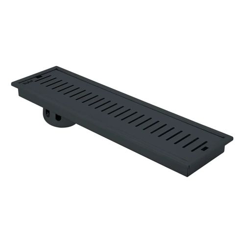 Ruhe Vertical Shower Drain Channel (32 x 4 Inches) Black