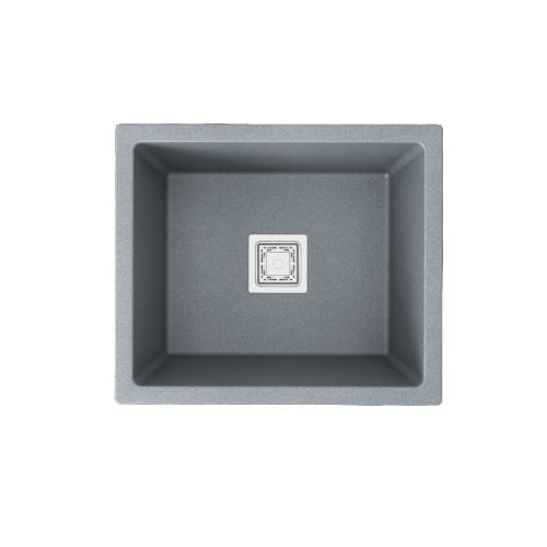 Stonyx Lizza Quartz Kitchen Sink Single Bowl 24x18 Croma Gray Metallic