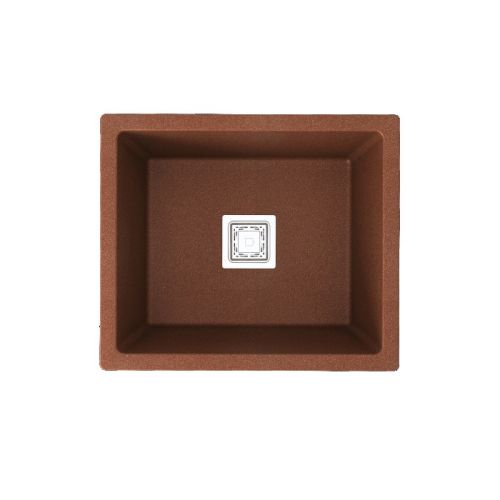 Stonyx Novo Quartz Kitchen Sink Single Bowl 18x16 Magma Dark Metallic