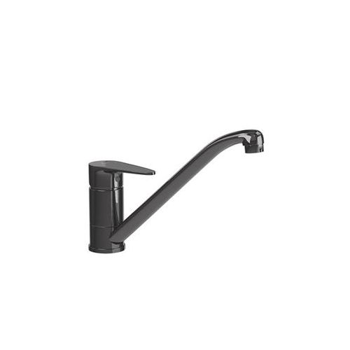 Jaquar Vignette Prime Single Lever Sink Mixer With Swinging Spout (Table Mounted) With 450Mm Long Braided Hoses Black Chrome