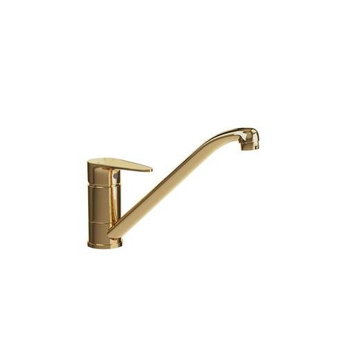 Jaquar Vignette Prime Single Lever Sink Mixer With Swinging Spout (Table Mounted) With 450Mm Long Braided Hoses Full Gold