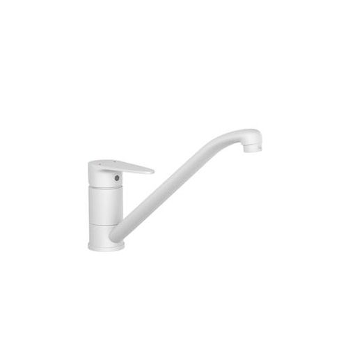 Jaquar Vignette Prime Single Lever Sink Mixer With Swinging Spout (Table Mounted) With 450Mm Long Braided Hoses White Matt