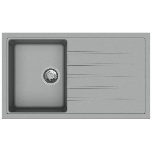 Carysil Quartz Vivaldi D100 34 x 20 Inch Croma Single Bowl Kitchen Sink with Drainer