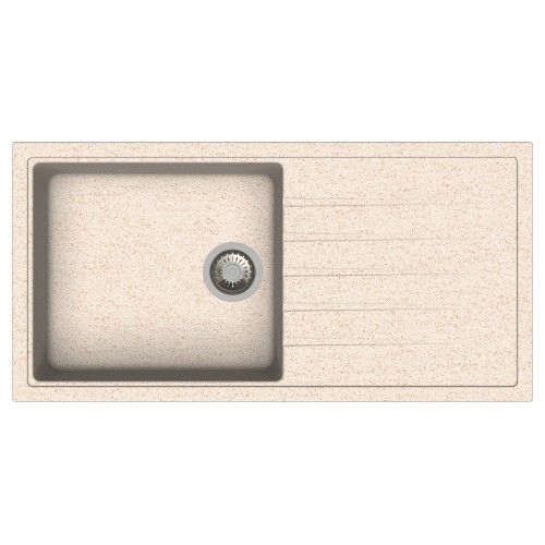 Carysil Quartz Vivaldi 36 x 18 Inch Cornflakes Single Bowl Kitchen Sink with Drainer