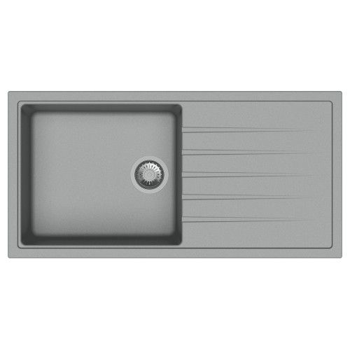 Carysil Quartz Vivaldi D100 L 36 x 18 Inch Croma Single Bowl Kitchen Sink with Drainer