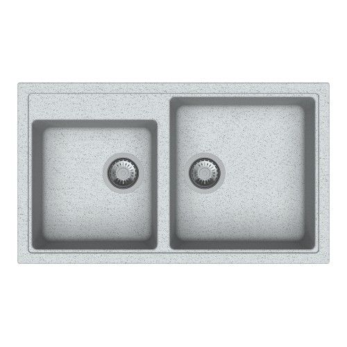 Carysil Vivaldi N200 Quartz Double Bowl Kitchen Sink 34 x 20 Inch Crater