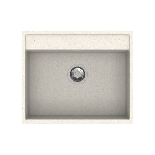 Carysil Waltz 610 24 x 20 Inch Quartz Single Bowl Kitchen Sink Cornflakes