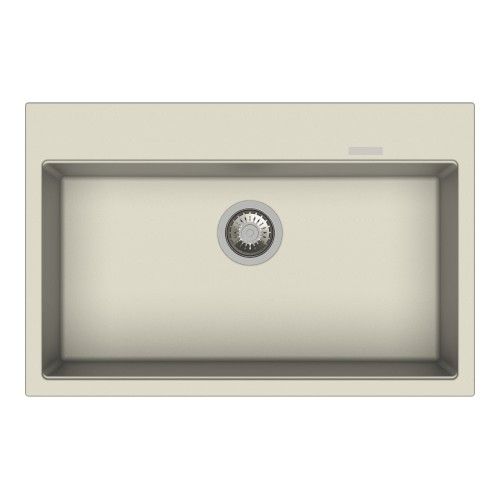 Carysil Waltz 780 31 x 20 Inch Quartz Single Bowl Kitchen Sink Champagne