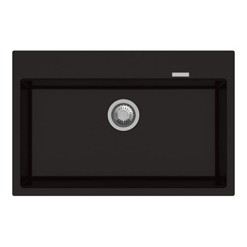 Carysil Waltz 780 31 x 20 Inch Quartz Single Bowl Kitchen Sink Espresso