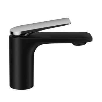 Jaquar Laguna Single Lever Basin Mixer - Black Chrome PVD & Black Matt Dual-Tone Designer Faucet (LAG-BBC-91011B)