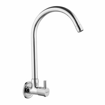 Ruhe Kara Wall-mount Kitchen Sink Tap with Large Swivel Spout (20")