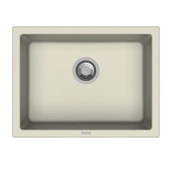 Carysil Big B Quartz Single Bowl Sink 24x18 Inch Champagne