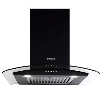 Elica GLACE TF ETB PLUS LTW 60 NERO PB LED Chimney with Installation Kit