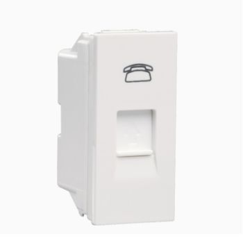 Havells Switches Crabtree Athena Telephone Socket Chalk White