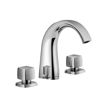 Jaquar Arc 3-Hole Basin Mixer Without Popup Waste System, 15Mm Cartridge Size Chrome