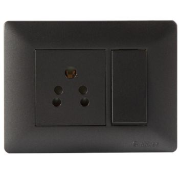 Crabtree Athena Classic 3 Module Modular Cover Plate with Support Frame (Elephant Grey) - ACAPLCFV03