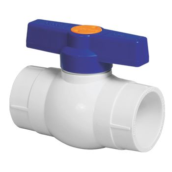 Supreme uPVC Ball Valve Plastic 1 1/2 Inch Aqua Gold
