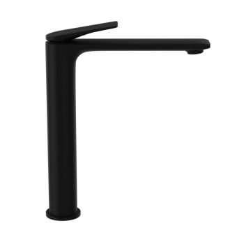 Jaquar Laguna Tall Boy Basin Mixer - Black Matt Single Lever Faucet for Countertop Vessel Sinks (LAG-BLM-91005BWF)