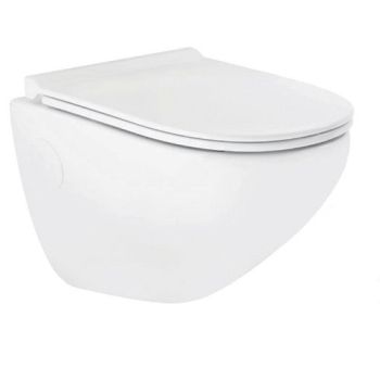 Parryware Cardiff Wall Hung Rimless Toilet with Slim UF Soft-Close Seat Cover - P-Trap (C032U)