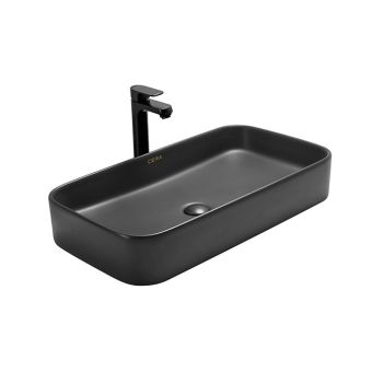 Cera Lustre Catmega Table Top Wash Basin - Matt Black