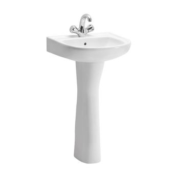 Cera Cadal Wall Hung Wash Basin With Full Pedestal Snow-White