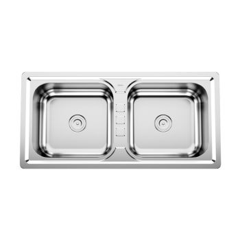 Cera Tyson Pearl Finish Double Bowl Sink