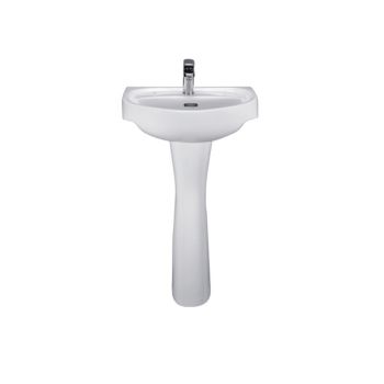 Cera Canah Wall Hung Wash Basin With Full Pedestal Snow-White S2040141