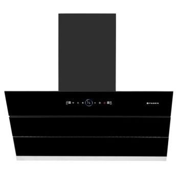 Faber Comet 90cm Kitchen Chimney - BLDC Motor with 1500 m³/hr Suction, Filterless Auto Clean Technology, Gesture Control, Black