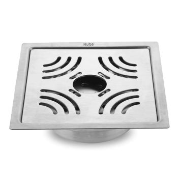 Ruhe Emerald Square Flat Cut Floor Drain with hole (6x6) inches