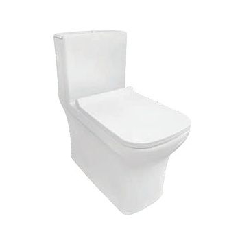Hindware EVANA S-220 One-Piece Commode | Rimless Technology | Starwhite Finish