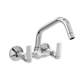 Cera Titanium Sink Mixer Wall Mounted F1003511