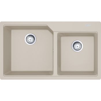 Franke UBG 620-86 Quartz Double Bowl Kitchen Sink with Tap Hole Oatmeal